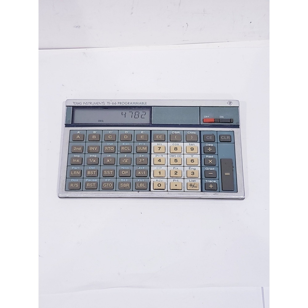 Vintage Texas Instruments TI-66 Programmable Electronic Scientific Calculator